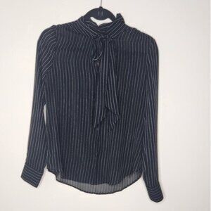 WHBM long sleeve  Stripe button down blouse size 0